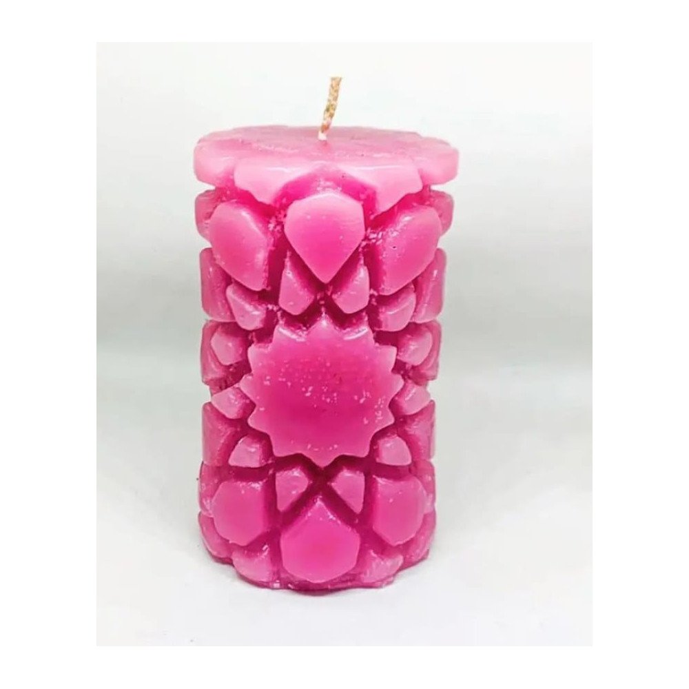 Bougie Pilier à Motifs Géométriques Bougie Pilier à Motifs Géométriques