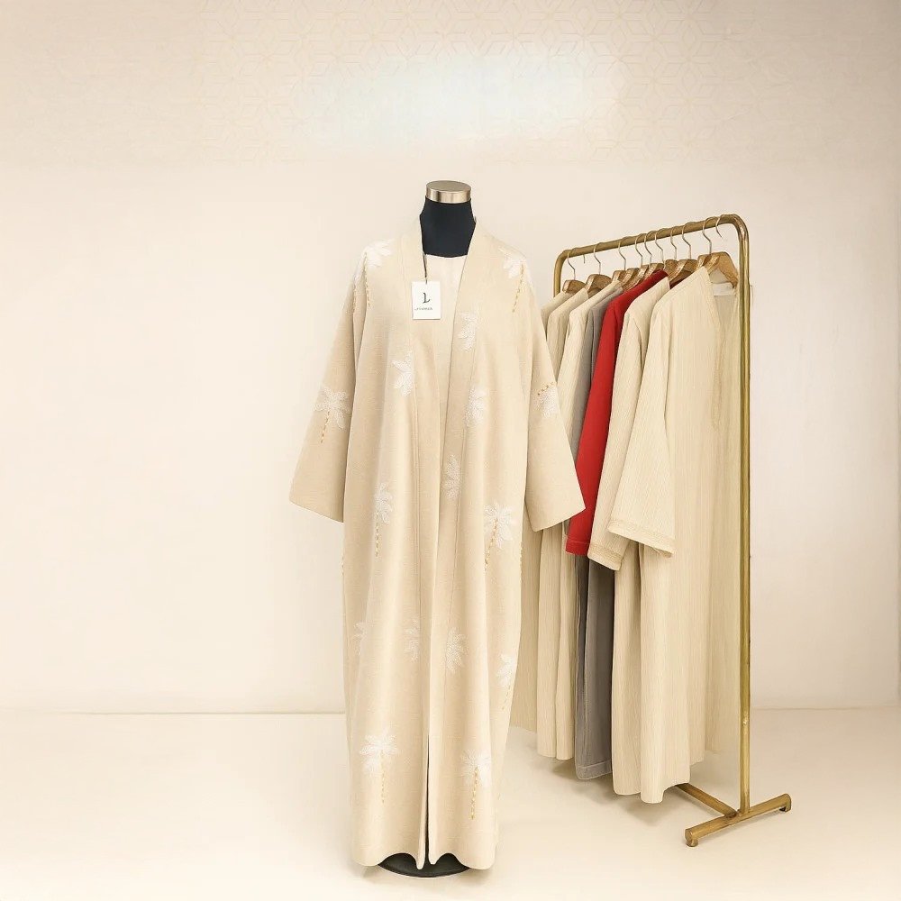 Kimono beige brodé Kimono beige brodé
