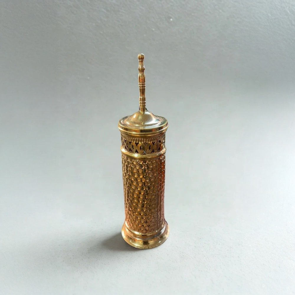 Brosse WC avec cadre en cuivre artisanal Brosse WC avec cadre en cuivre artisanal