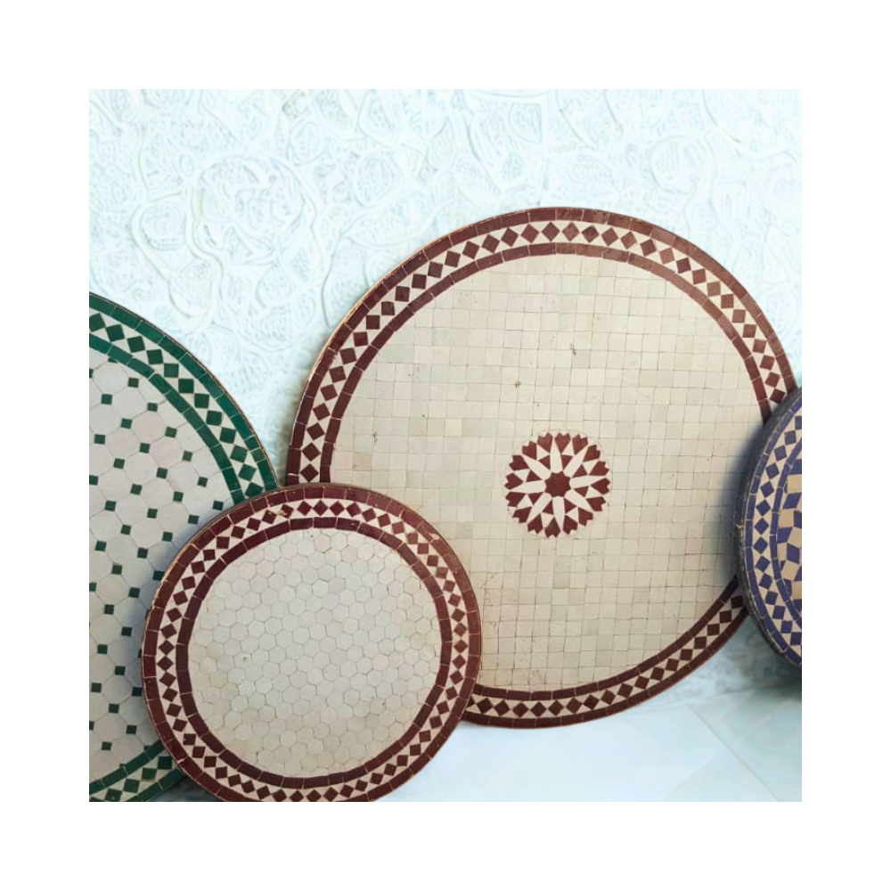 Plateaux de table en zellige marocain Plateaux de table en zellige marocain
