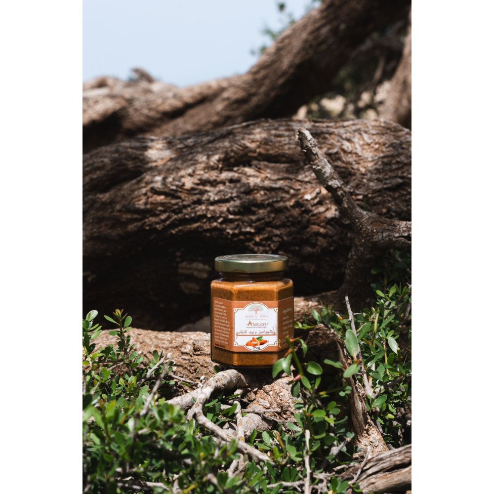 Amlou Traditionnel – Délice Marocain à base d’Amandes, Miel et Huile d’Argan 250g Amlou Traditionnel – Délice Marocain à base d’Amandes, Miel et Huile d’Argan 250g