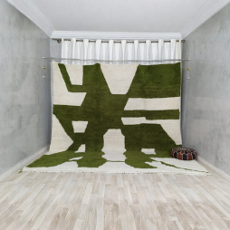 Tapis Berbère Contemporain – Édition Vert Olive 2/3