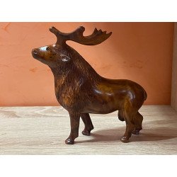 Statue de cerf, sculpture moderne, sculpture animale en bois.cadeau pour noél