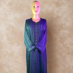 Caftan Randa Bleu Nuit – Style Authentique & Chic