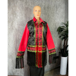 Veste Traditionnelle Chic – Broderies Élégantes & Franges Tendance