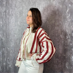 Veste Femme Oversize Mini Krouchi – Élégance Artisanale de Coopérative