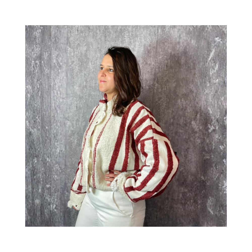 Veste Femme Oversize Mini Krouchi – Élégance Artisanale de Coopérative