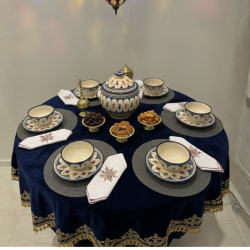 Service Marocain Traditionnel en Céramique Peinte – Élégance Artisanale