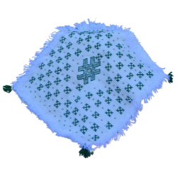 Copie de Coussin berbère vintage marocain en laine/blanc-vert