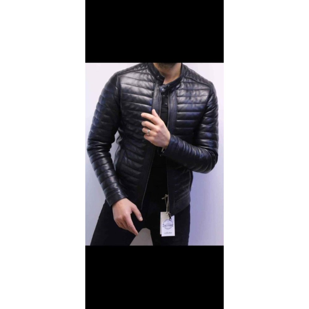 Veste en cuir homme – Style biker moderne Veste en cuir homme – Style biker moderne