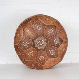 Pouf marocain en cuir – Artisanat et élégance orientale