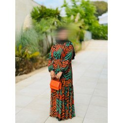 Robe longue fluide à imprimé