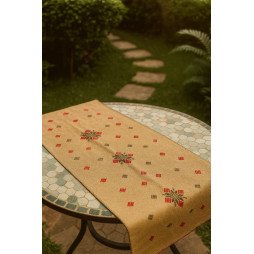 Nappe de table artisanale tissée à la main