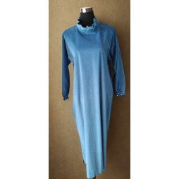 Tunique en velours côtelé bleu